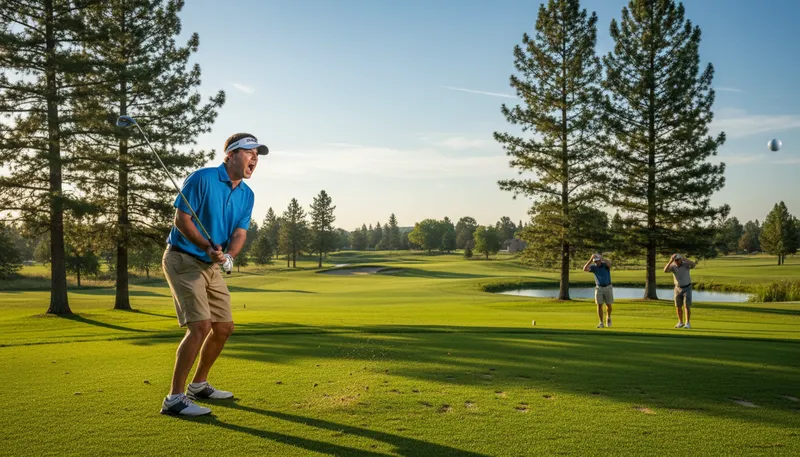 Illustration of fore: a warning shouted in golf for safety