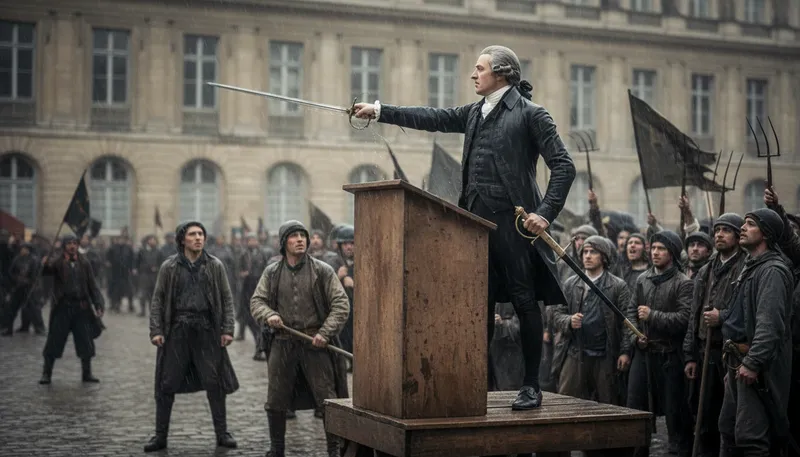 Illustration of robespierre: A key figure in the French Revolution.
