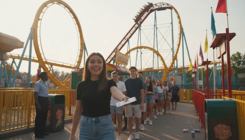 Illustration of take the ride: to experience something fully and openly