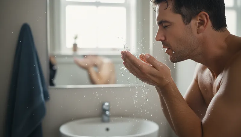 Illustration of aftershave: A lotion applied after shaving.