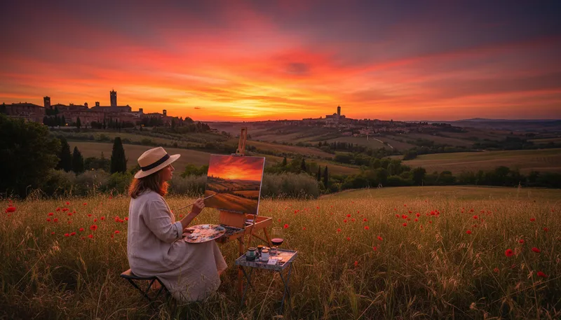 Illustration of siena: A warm reddish-brown color.