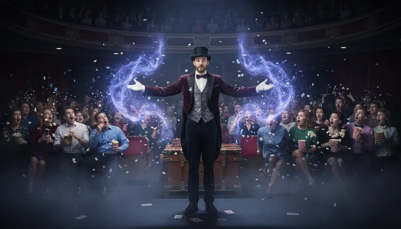Illustration of whammy: A powerful or magical effect.