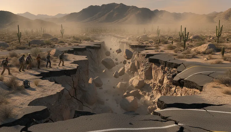 Illustration of tectonic: Relating to the structure of the Earth's crust.