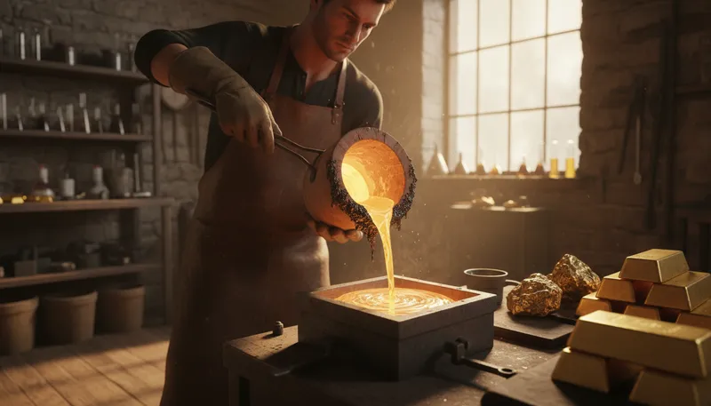 Illustration of refiner: A person or company that purifies materials.