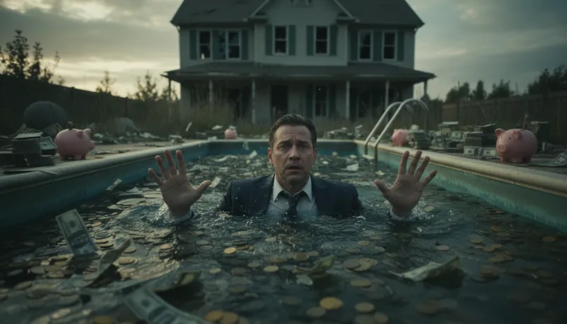 Illustration of keep one's head above water: Manage to survive or cope with difficulties.