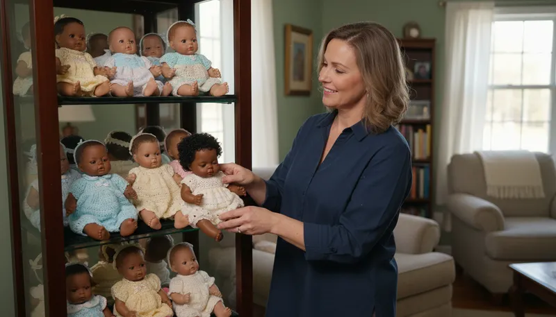 Illustration of black babies: figurines or dolls of black infants