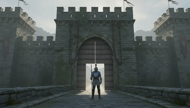 Illustration of sentry: A guard stationed to keep watch.