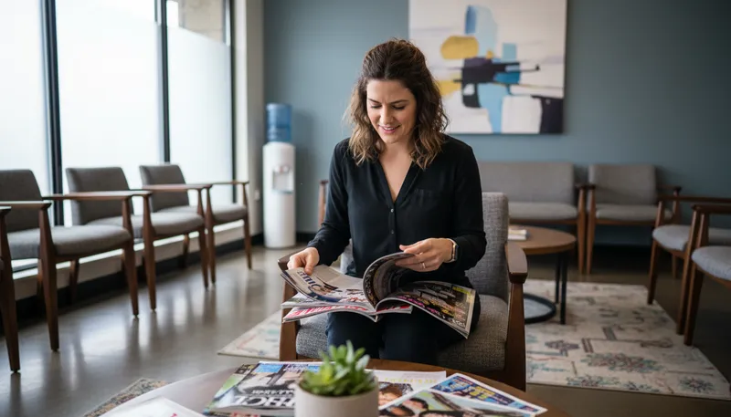 Illustration of mags: short for magazines, often colorful and diverse
