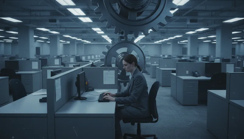 Illustration of cog: a person with a minor role in a system