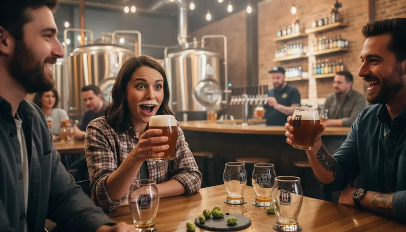 Illustration of hoppy: Having a strong hop flavor in beer.
