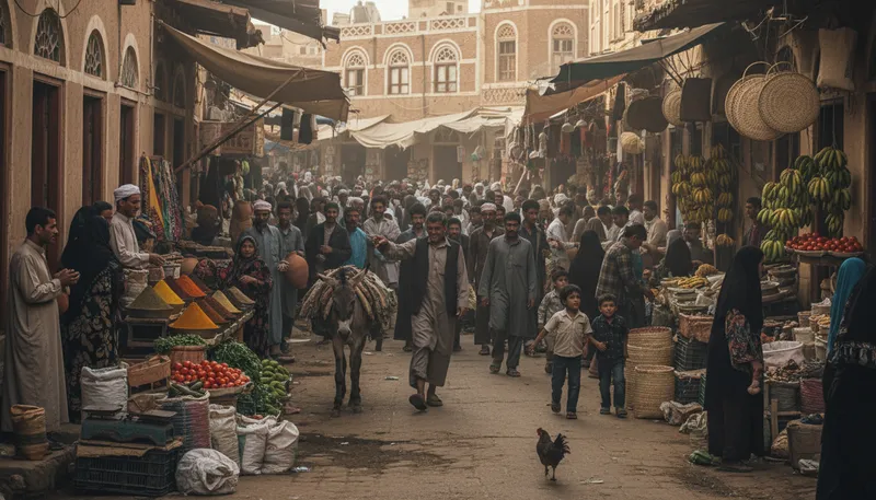 Illustration of sanaa: The capital city of Yemen.