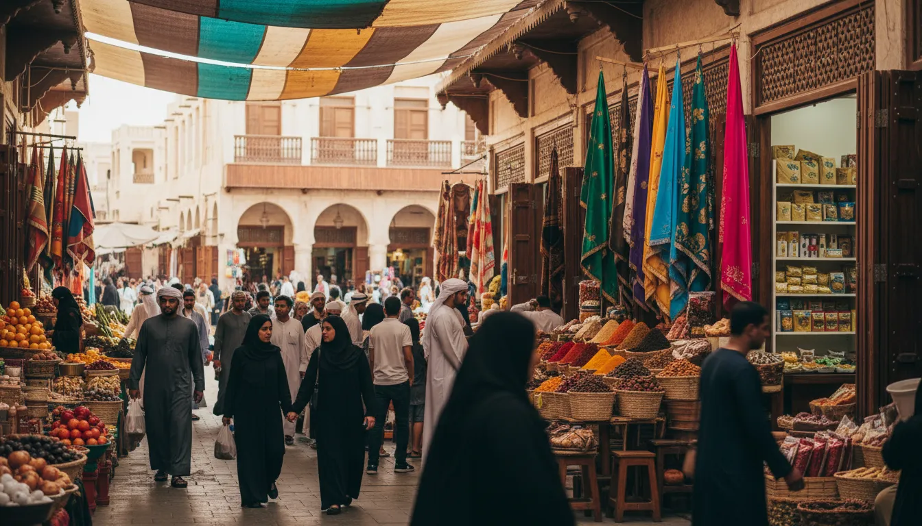 Ilustrasi Sharjah: A city in the United Arab Emirates.