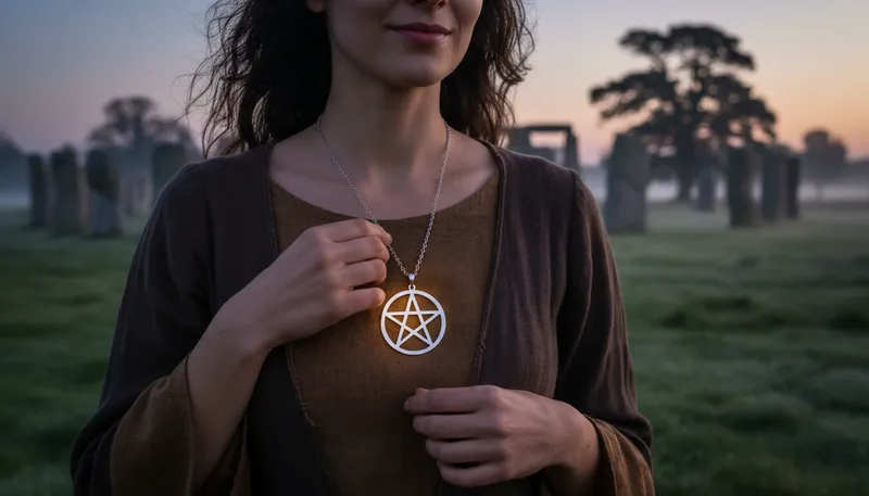 Illustration of pentagram: A five-pointed star symbol.