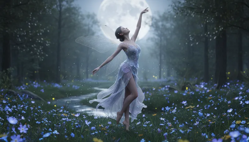Illustration of faerie: A mythical creature with magical powers.