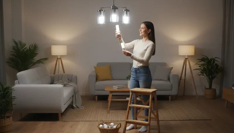 Illustration of leds: small lights that use less energy