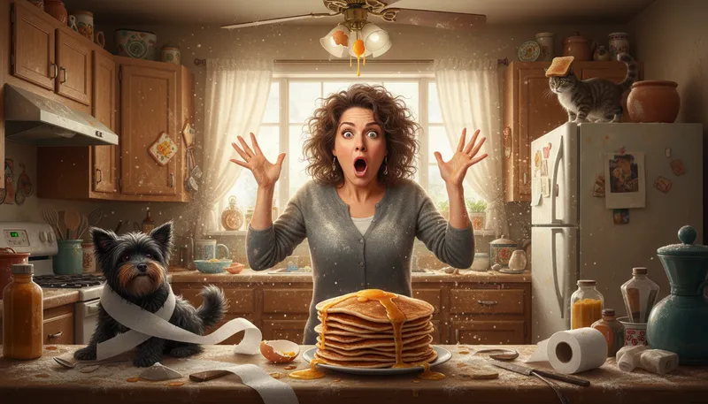 Illustration of what the devil: An expression of surprise or confusion.