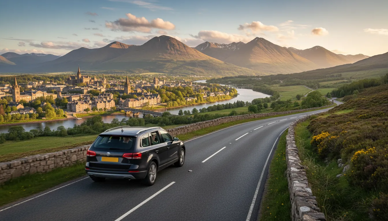 invernessのイラスト：A city in Scotland known for its beauty.