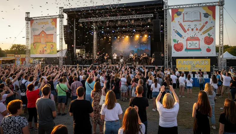 Illustration of benefit: public performance to raise money for charity