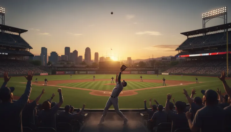 Illustration of outfield: The area beyond the infield in baseball.