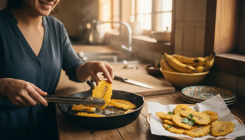 Illustration of plantain: A starchy fruit, similar to banana, often cooked.