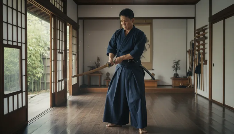 Illustration of samurai: A member of the Japanese warrior class.