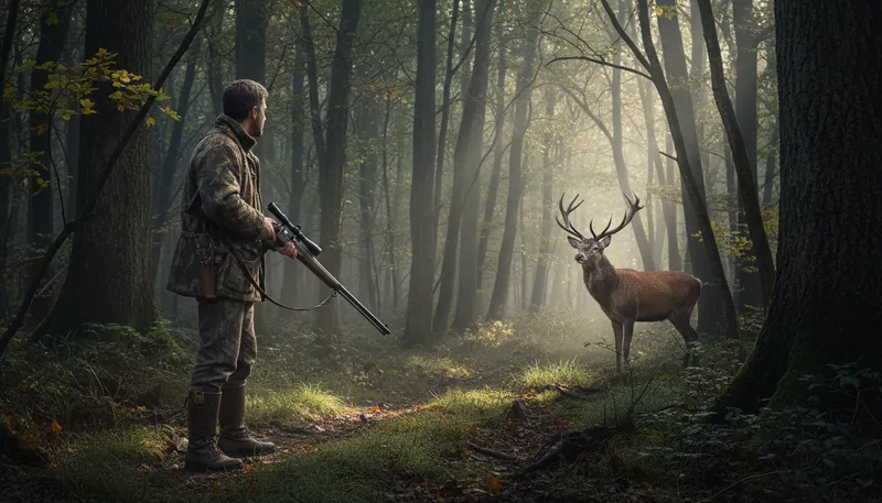 Illustration of jaeger: a hunter or huntsman