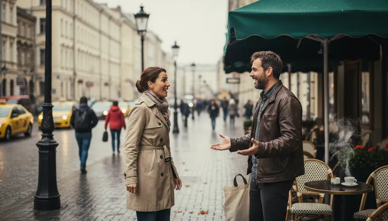 Illustration of encounter: A meeting with someone or something unexpected.