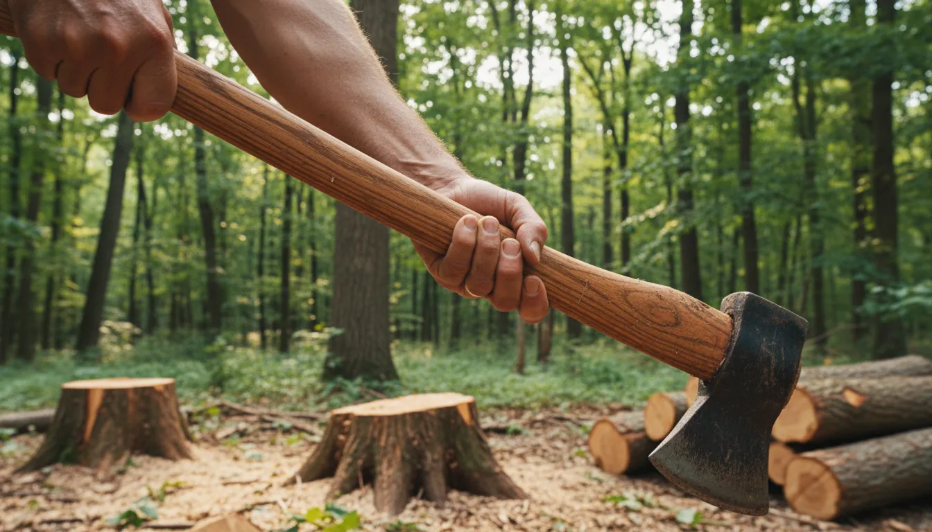 hickory-এর ইলাস্ট্রেশন: a type of hard, strong wood