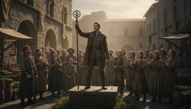 Illustration of crusader: A person who campaigns for a cause.
