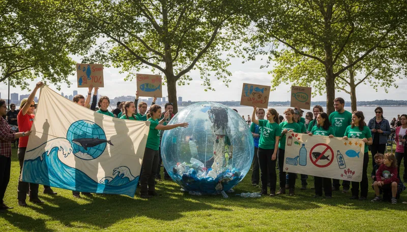 Illustration of greenpeace: An organization focused on environmental protection.