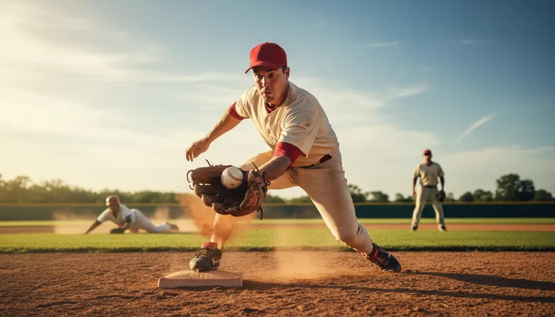 Illustration of baseman: A player in baseball who occupies a base.
