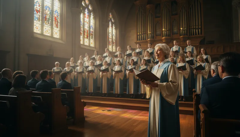 Illustration of psalm: A sacred song or poem from the Bible.