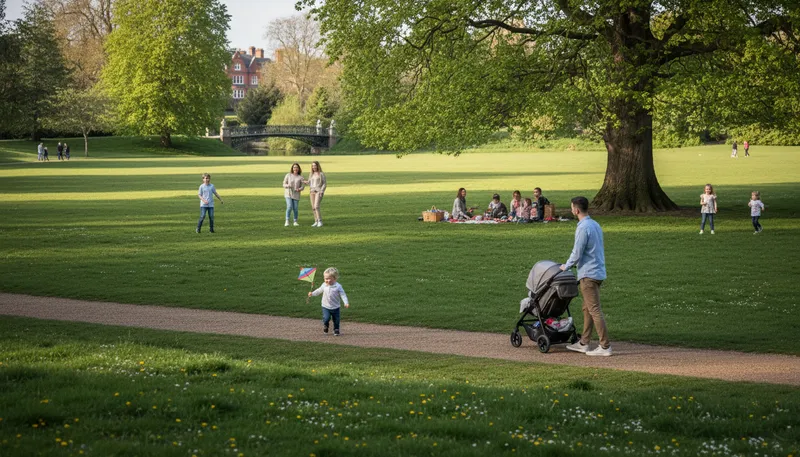 Illustration of dulwich: A district in London known for parks.
