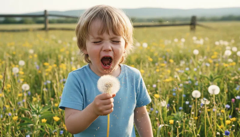 Illustration of allergic: Having an abnormal reaction to a substance.