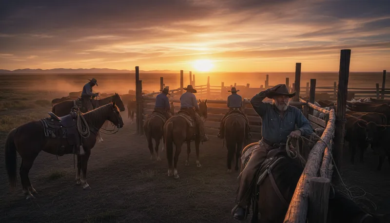 Illustration of last roundup: final gathering before conclusion.