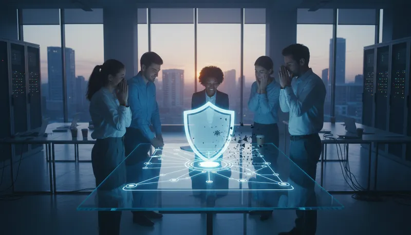 Illustration of symantec: A company known for cybersecurity products.