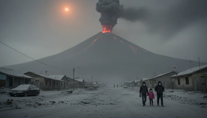 Illustration of eruption: the act of bursting forth