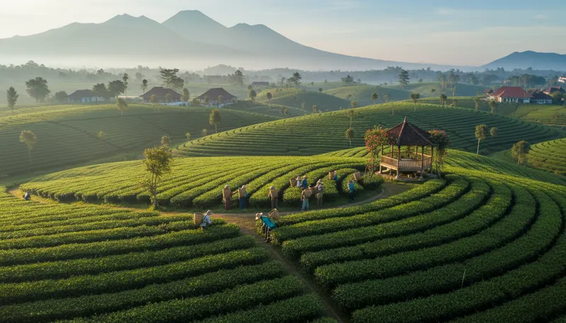Illustration of bandung: A city in Indonesia known for its cool climate.