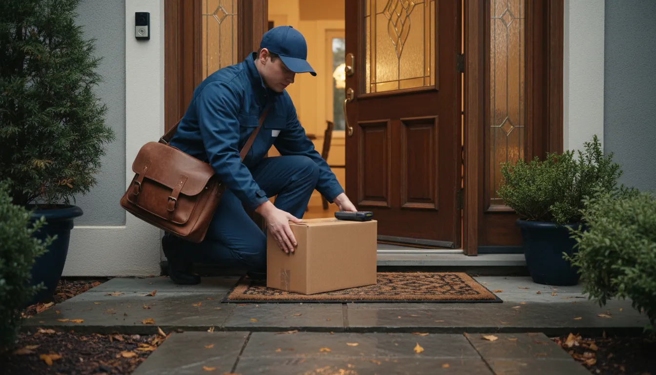 messengerのイラスト：A person who delivers packages or letters to others.