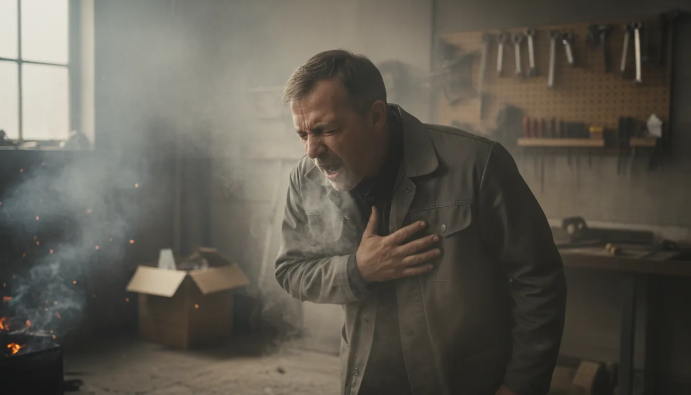 Ilustração de cough: to force air from the lungs suddenly
