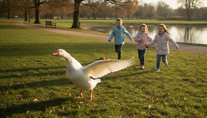 Illustration of gander: A male goose.