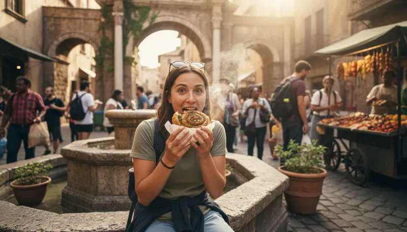 Illustration of when in rome: adapt to local customs when visiting
