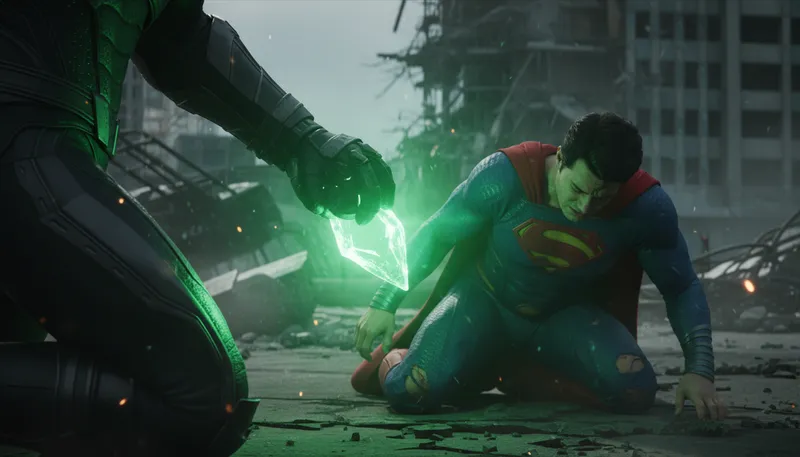Illustration of kryptonite: A fictional substance that weakens Superman.