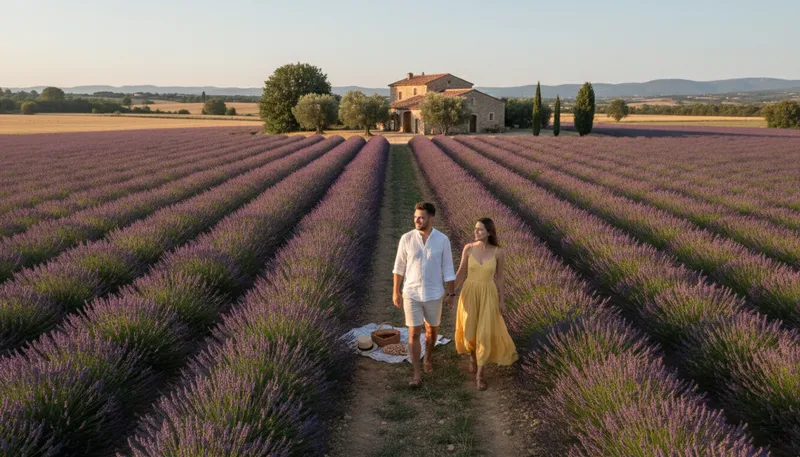 Illustration of provence: A region in southeastern France known for beauty.