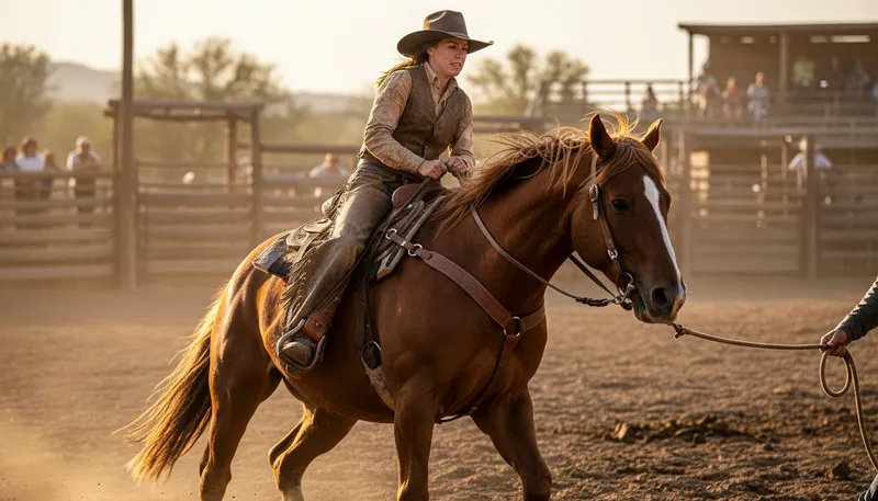 Illustration of get back on the horse that bucked one: to try again after a setback