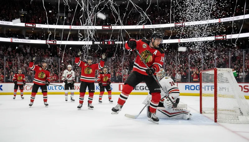 Illustration of toews: A professional ice hockey player known for leadership.