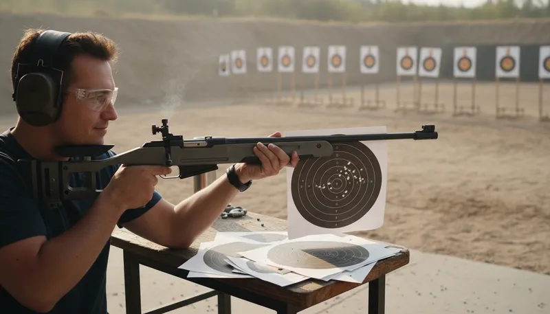 Illustration of marksmanship: The skill of shooting accurately.
