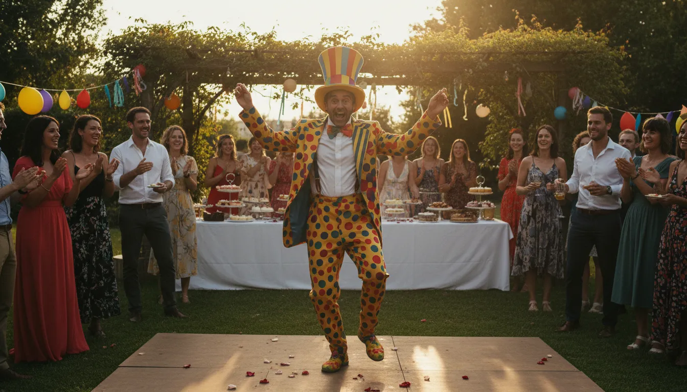 ภาพประกอบของ merry andrew: A person who is funny or silly.
