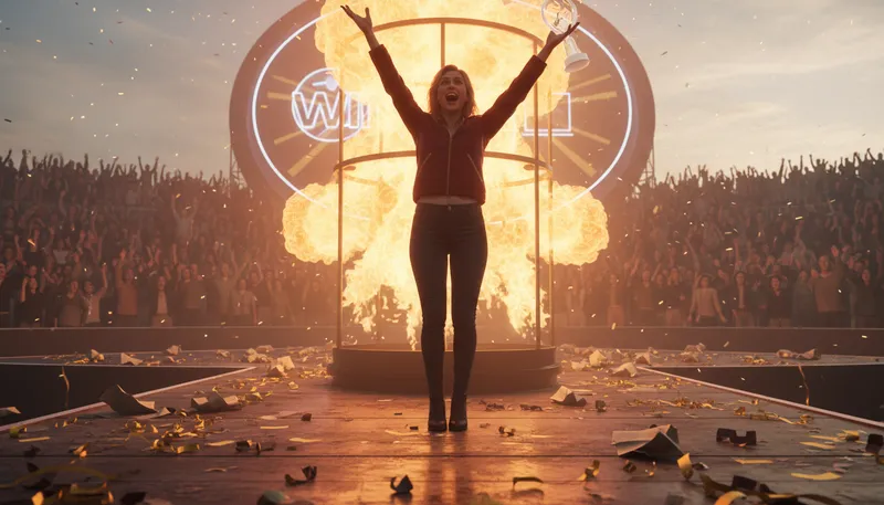 Illustration of great balls of fire: exclamation of surprise or excitement