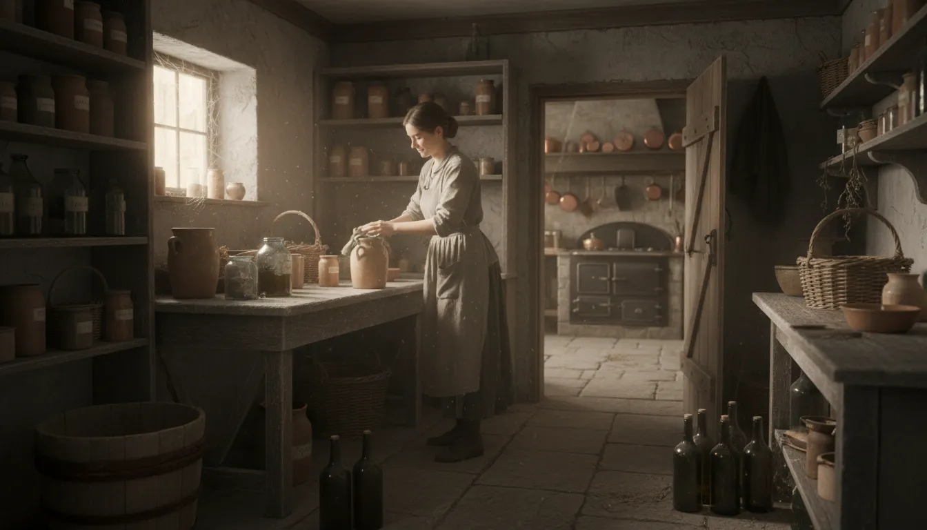 Illustration de buttery : A room for storing food and drinks.